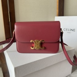 Replica qualità specchio Borsa Celine Teen Triomphe rossa