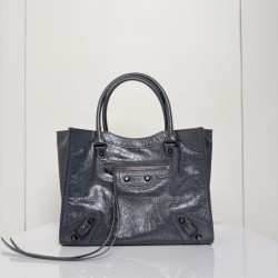 Replica qualità specchio Borse  tote verticale piccola Balenciaga Le City Giallo