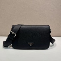 Replica qualità specchio Perfetta a tracolla strutturata Prada nera
