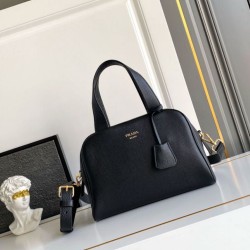 Replica qualità specchio Borsa a mano Prada Media 1BB149 Nero