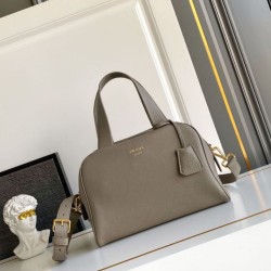 Replica qualità specchio Borse Imitazioni a mano Prada Media 1BB149 Grigio