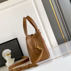 Replica Borsa a mano Prada Media 1BB149 Giallo Imitazioni Replica qualità specchio Borsa a mano Prada Media 1BB149 Giallo