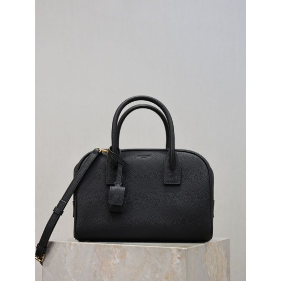 Bora Pari all'originale replica a mano piccola Sac De Jour Boston YSL Saint Laurent nera grana