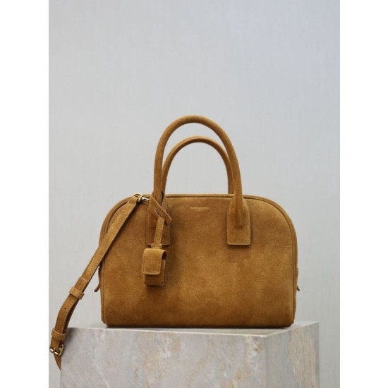 Borse Replica a mano piccola Sac De Jour Boston YSL Saint Laurent nera scamosciato