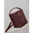 Borsa a secchiello piccola YSL Saint Laurent LE 37 marrone