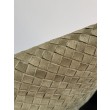 Borsa a tracolla Bottega Veneta Large Hop in camoscio intrecciato verde oliva