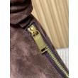 Borsa a tracolla Hobo YSL Saint Laurent Amalia croissant Caffè