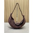 Borsa a tracolla Hobo YSL Saint Laurent Amalia croissant Caffè