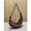 Borsa a tracolla Hobo YSL Saint Laurent Amalia croissant Caffè