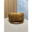 Borse Replica a tracolla media YSL Saint Laurent Toy puffer cammello scamosciata