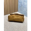 Borse Replica a tracolla media YSL Saint Laurent Toy puffer cammello scamosciata