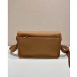 Borsa a tracolla strutturata Prada marrone