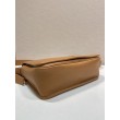 Borsa a tracolla strutturata Prada marrone