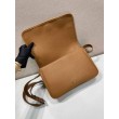 Borsa a tracolla strutturata Prada marrone