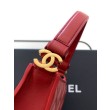 Borsa hobo trapuntata Chanel AS6045 bordeaux