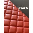 Borsa hobo trapuntata Chanel AS6045 bordeaux