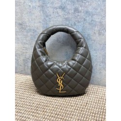 Borsa Piccola Tote YSL Saint Laurent Icarino Cassandre nappa trapuntata Grigio
