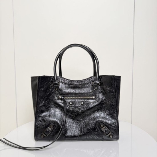 Borse Imitazioni tote verticale piccola Balenciaga Le City nera