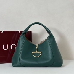 Replica qualità specchio Gucci 837466 Borsa a tracolla maxi Softbit Verde