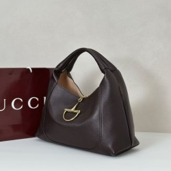 Replica Gucci 837466 Borsa a tracolla maxi Softbit Marrone scuro Imitazioni Replica qualità specchio Gucci 837466 Borsa a tracolla maxi Softbit Marrone scuro