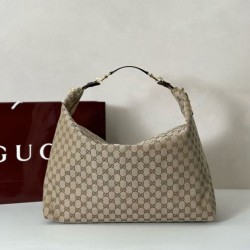 Replica qualità specchio Gucci 864485 Brera borsa a tracolla grande da uomo Marrone