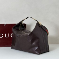 Replica qualità specchio Gucci 864485 Brera borsa a tracolla grande da uomo Caffè