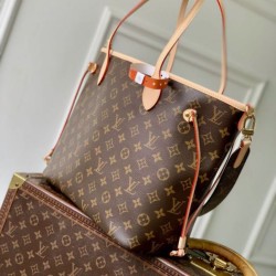 Replica Borsa Louis Vuitton M28407 Neverfull Inside Out MM marrone Imitazioni Replica qualità specchio Borsa Louis Vuitton M28407 Neverfull Inside Out MM marrone