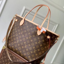Replica qualità specchio Borsa Louis Vuitton M28407 Neverfull Inside Out MM marrone