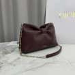 Borsa a tracolla Dior Bow piccola/media con finitura oro Caffè Borsa a tracolla Dior Bow piccola/media con finitura oro Caffè