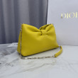 Borse Replica a tracolla Dior Bow piccola/media con finitura oro Giallo Borse Replica a tracolla Dior Bow piccola/media con finitura oro Giallo