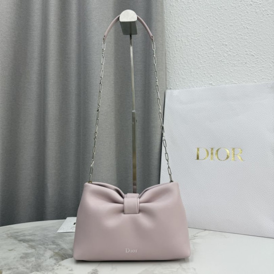 Borsa a tracolla Dior Bow piccola/media con finitura oro Rosa Borsa a tracolla Dior Bow piccola/media con finitura oro Rosa