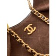 Borsa Chanel 26C Dumpling Hobo AS5978 scamosciata Caffè