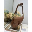 Borse Replica Dior Saddle pelle di vitello liscia marrone