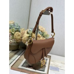 Borse Replica Dior Saddle pelle di vitello liscia marrone