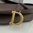 Borse Replica Saddle Dior pelle di vitello martellata marrone