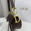 Borse Replica Saddle Dior pelle di vitello martellata marrone