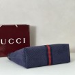 Borsa tote Gucci Giglio grande scamosciata GG 853971 Blu