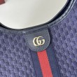 Borsa tote Gucci Giglio grande scamosciata GG 853971 Blu