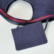 Borsa tote Gucci Giglio grande scamosciata GG 853971 Blu