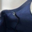 Borsa tote Gucci Giglio grande scamosciata GG 853971 Blu