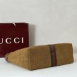 Borsa tote Gucci Giglio grande scamosciata GG 853971 marrone