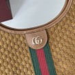 Borsa tote Gucci Giglio grande scamosciata GG 853971 marrone