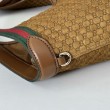Borsa tote Gucci Giglio grande scamosciata GG 853971 marrone