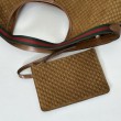 Borsa tote Gucci Giglio grande scamosciata GG 853971 marrone