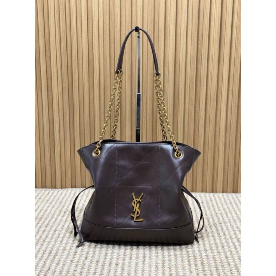 Borsa Replica 1:1 tote piccola/grande YSL Saint Laurent Jamie Shopping caffè