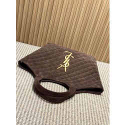 Borse Imitazioni tote YSL Saint Laurent Icare scamosciata marrone