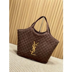Borse Imitazioni tote YSL Saint Laurent Icare scamosciata marrone