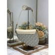 Borse Dior Saddle tela jacquard Dior Oblique blu