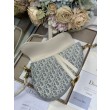 Borse Dior Saddle tela jacquard Dior Oblique blu
