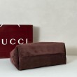 Gucci 837466 Bora Pari all'originale replica a tracolla maxi Softbit Marrone scamosciato